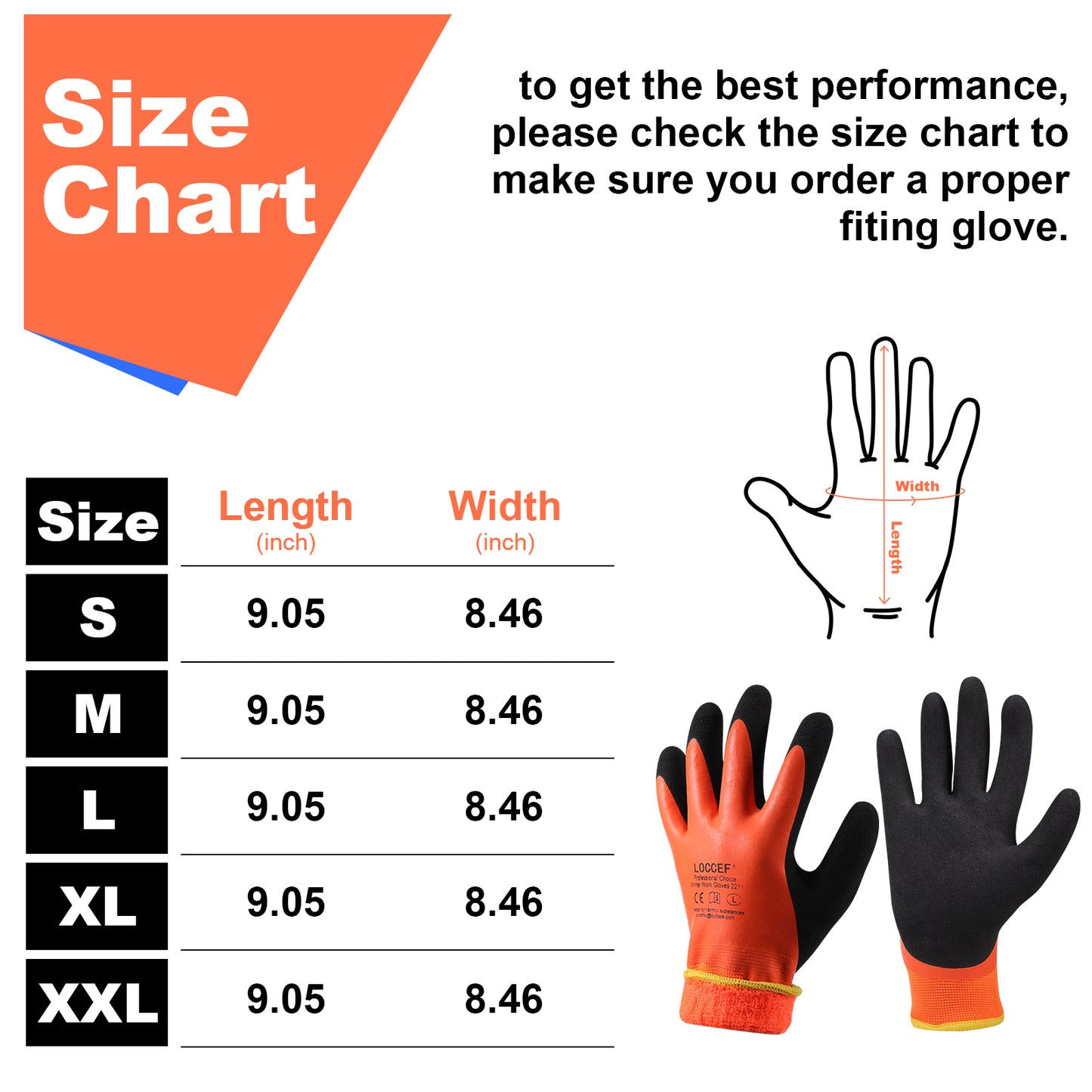 2 Pairs 100% Waterproof Winter Gloves,Winter Work Gloves Thermal Liner Grip Coating Warm,Thermal Insulated,Super Grip