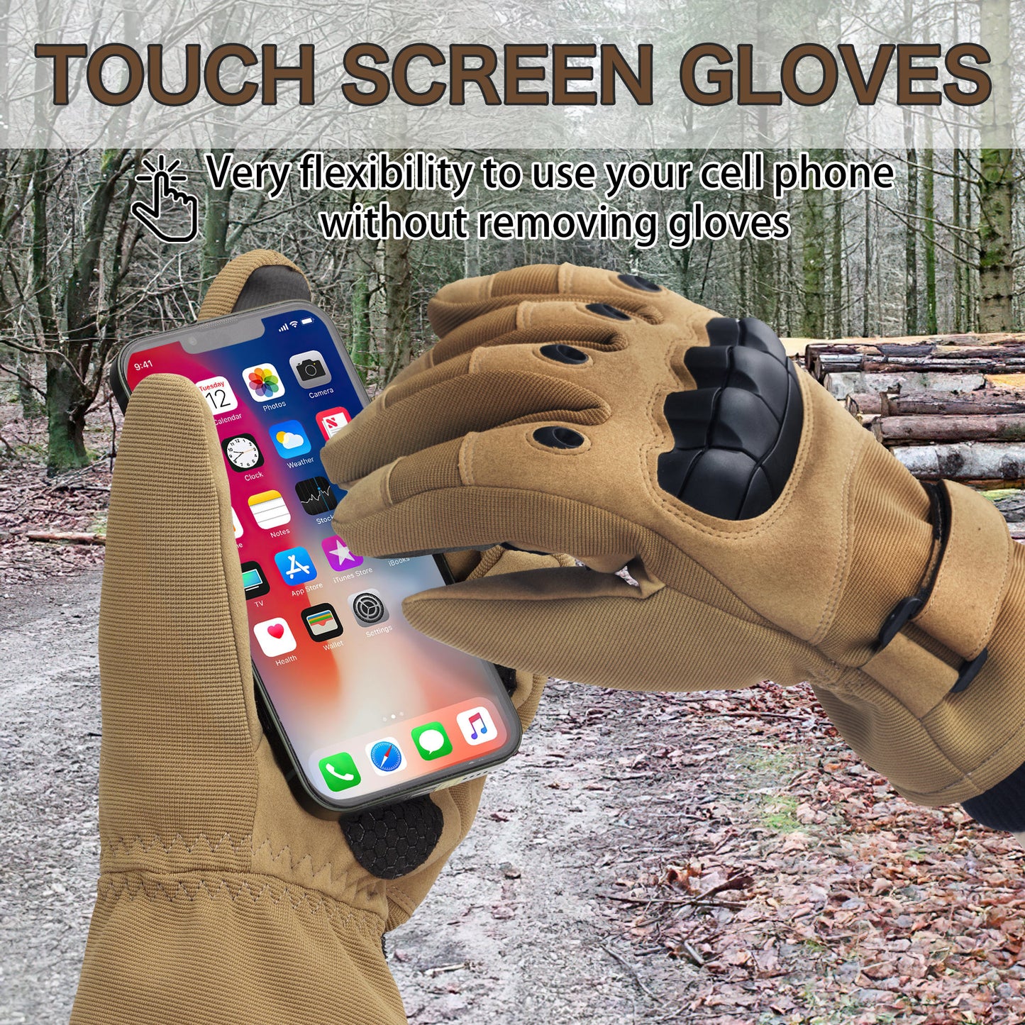 -20℃/-4°F ColdProof Winter Gloves,Tactical,Impact Winter Gloves, Touch Screen,Safety Winter Gloves, Impact Protection
