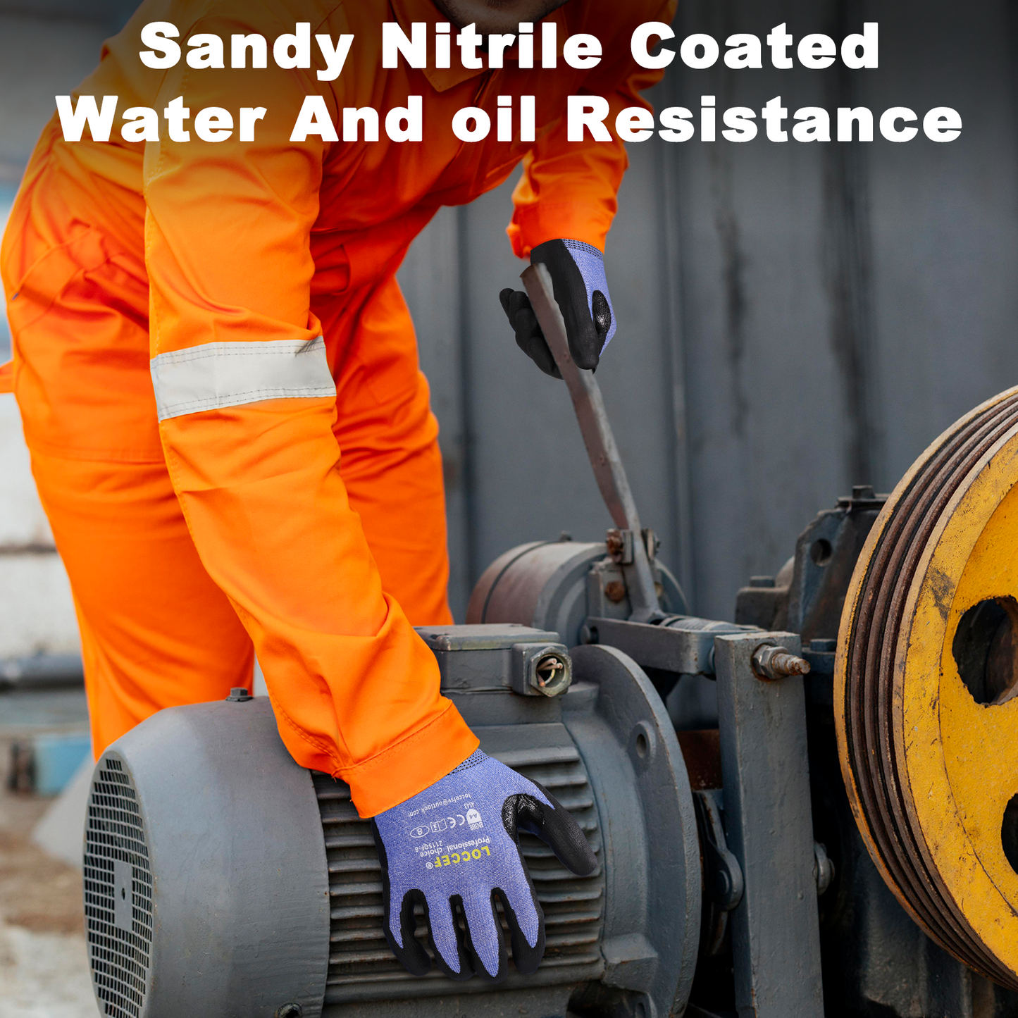 3 Pairs Safety Work Gloves,Touchscreen Compatible, Superior Dexterity,Level 5/A4 Cut Resistant Work Gloves