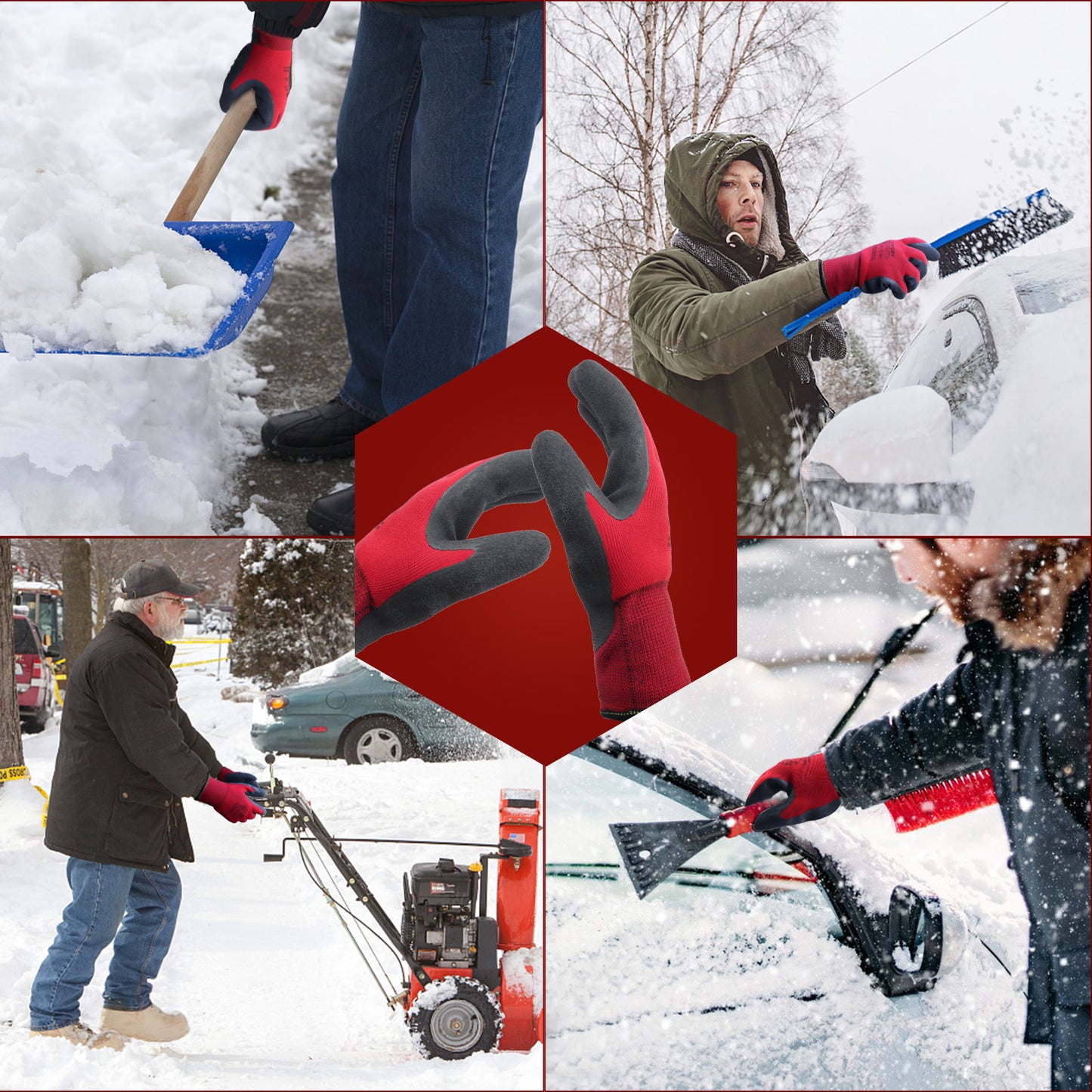 2 Pairs Winter Work Gloves for Men and Women, Freezer Gloves for Work Below Zero, Thermal Insulated, Super Grip