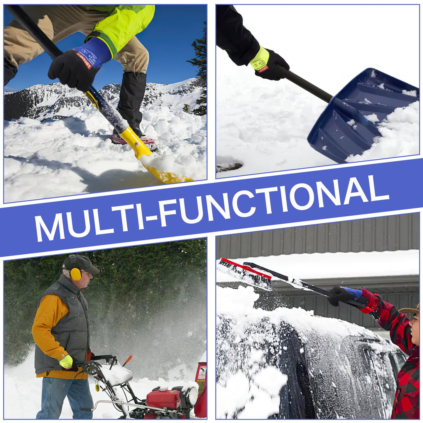 2 Pairs Winter Work Gloves for Men and Women, Freezer Gloves for Work Below Zero, Thermal Insulated, Super Grip